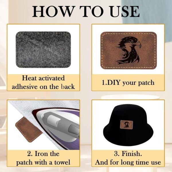 50 Pack Leatherette Hat Patches