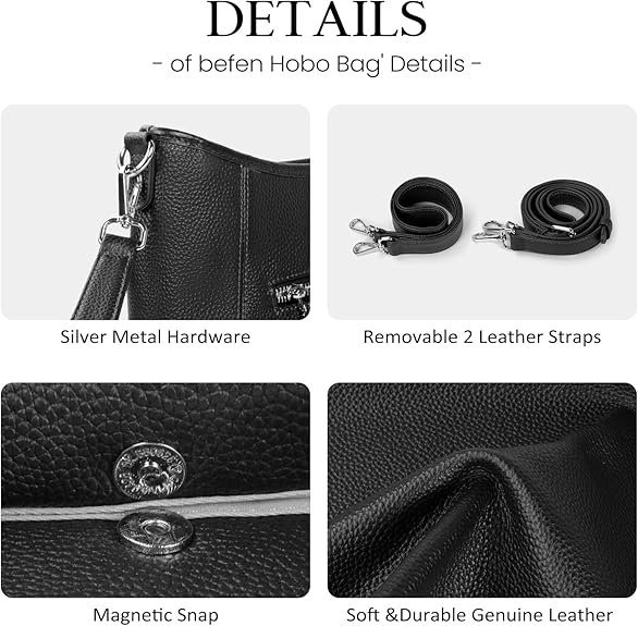 Genuine Leather Hobo Bag