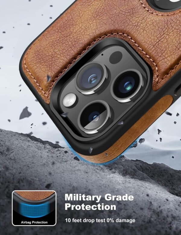 Magnetic Leather iPhone 16 Pro Case