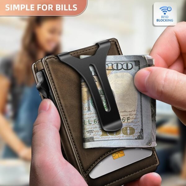 Slim Money Clip Wallet (9 Card Slots)