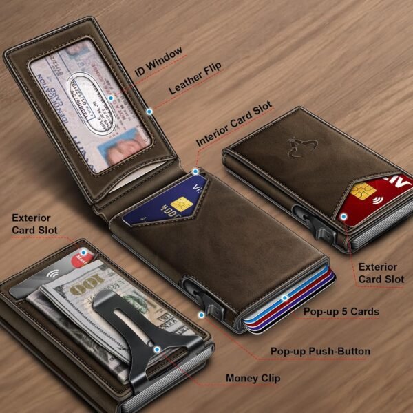 Slim Money Clip Wallet (9 Card Slots)