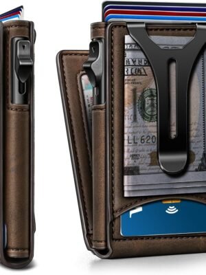 Slim Money Clip Wallet (9 Card Slots)