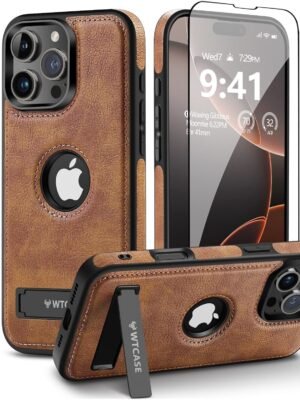 Magnetic Leather iPhone 16 Pro Case