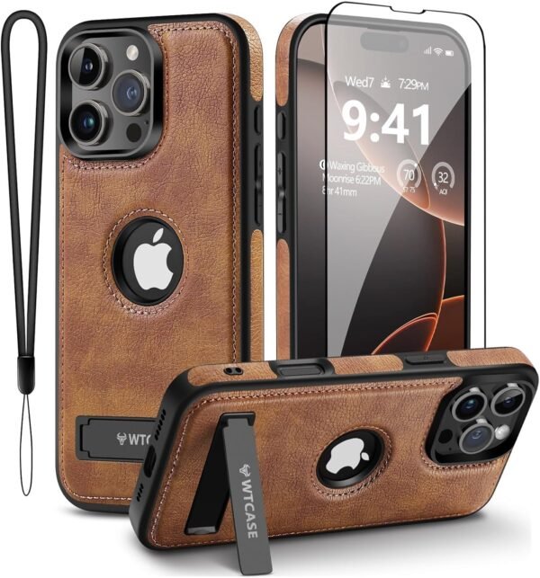 Magnetic Leather iPhone 16 Pro Case