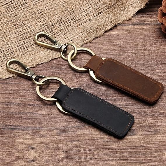 Leather Keychain Ring
