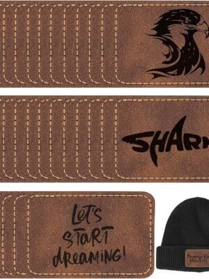 50 Pack Leatherette Hat Patches